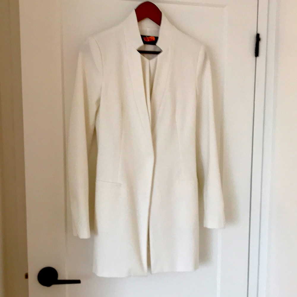 White Zara long blazer